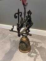 Antieke bronzen voordeurbel met ornamenten, Ophalen of Verzenden, Brons