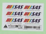 SAS Scandinavian Airlines stickers 6 x 6.5cm x 1.5cm, Verzamelen, Ophalen of Verzenden, Nieuw, Overige typen