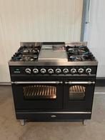 Luxe Boretti 5 pits met frytop 90 cm, 60 cm of meer, Ophalen of Verzenden, Gas, Vrijstaand