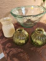 Glazen bloemen vaasjes, Huis en Inrichting, Woonaccessoires | Kandelaars en Kaarsen, Ophalen, Overige materialen, Minder dan 25 cm