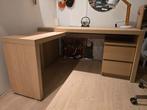 Ikea Malm bureau met uitschuifdeel en ladeblok, Huis en Inrichting, Bureaus, Ophalen, Zo goed als nieuw, Bureau