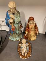 Antieke geglazuurde keramische beelden Maria Jozef en Jezus, Ophalen of Verzenden