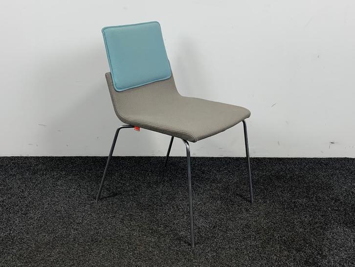 Gispen Triennial Chair 3 24476, Huis en Inrichting, Stoelen, Eén, Metaal, Stof, Blauw, Ophalen