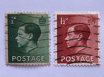 2 postzegels UK, Nr. 193 en 195, 1936, Edward VIII, Postzegels en Munten, Postzegels | Europa | UK, Verzenden, Gestempeld