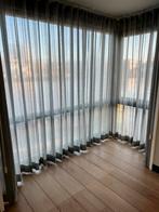 Gordijnen. Grijs. Kleine bronzen glinstering, Huis en Inrichting, Ophalen, Gebruikt, Chique met sportieve twist., 200 cm of meer