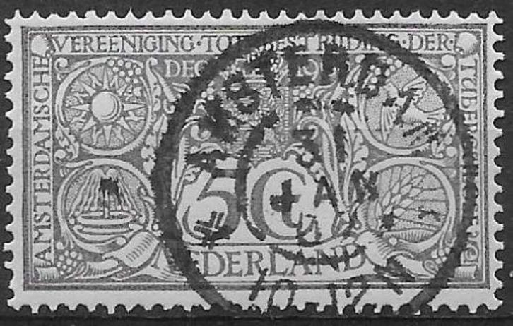 1906, NVPH 86 - Tuberculosezegels, ontwaard {B4}, Postzegels en Munten, Postzegels | Nederland, Gestempeld, T/m 1940, Ophalen of Verzenden