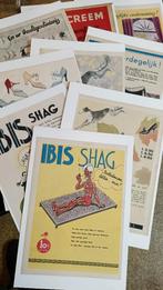 9x Retro Reclameposters 'Shag & Brylcreem' 28x40, Ophalen of Verzenden, Zo goed als nieuw, Voor 1940, Prent