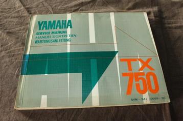 Yamaha TX750 1973 motorcycle service manual anleitung beschikbaar voor biedingen