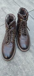 !!!! NIEUW !!!!! Leren veterboot met rits, Ophalen, Bruin, Boots, Nieuw