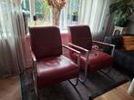 2 Henders & Hazel Angelica fauteuils - Bordeaux leer, Huis en Inrichting, Fauteuils, Ophalen, Leer