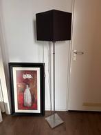 Strakke Staande Lamp met Zwarte Kap, Ophalen of Verzenden, Zo goed als nieuw, Metaal, 150 tot 200 cm