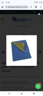 2x Afdekzeil 180 gr Groen/Blauw - Nieuw, Overige typen, 450 cm of meer, Nieuw, Ophalen of Verzenden