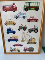 Schilderij vervoer kruissteek, Kinderen en Baby's, Kinderkamer | Inrichting en Decoratie, Ophalen, Zo goed als nieuw, Wanddecoratie