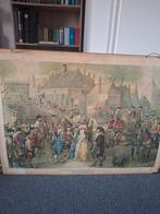 Historische prent: Aanhouding Prinses Wilhelmina, Antiek en Kunst, Antiek | Schoolplaten, Ophalen of Verzenden, Geschiedenis