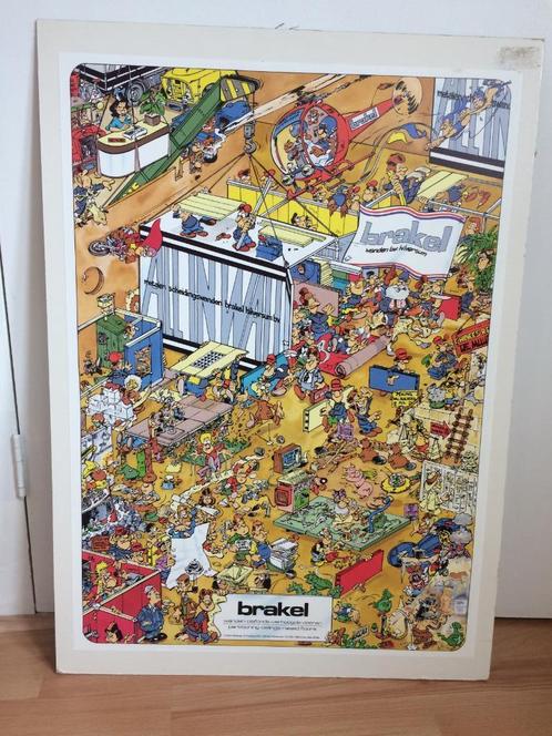 Rob Verbrugge Reclame poster op karton 1988 Haasteren, Hobby en Vrije tijd, Denksport en Puzzels, Zo goed als nieuw, Overige typen