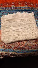 Vintage gehaakte sprei 1 pers, Gebruikt, Eenpersoons, Wit, Overige typen