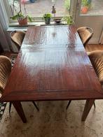 Hardhouten eettafel, Huis en Inrichting, Tafels | Eettafels, Ophalen, Gebruikt, 50 tot 100 cm, Vijf personen of meer
