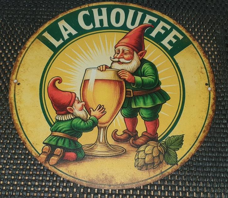 La chouffe wandbord, Verzamelen, Biermerken, Nieuw, Reclamebord, Plaat of Schild, Overige merken, Ophalen of Verzenden