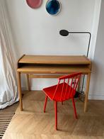 Secretaire / bureau met rolluik, essenhout, Huis en Inrichting, Bureaus, Ophalen, Zo goed als nieuw