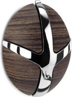 2 stuks spinder design kapstok - Kleur chroom/walnoothout, Wandkapstok, Ophalen of Verzenden, Zo goed als nieuw, Minder dan 100 cm