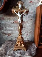 Antieke brocante crucifix kruisbeeld zeer mooi, Ophalen of Verzenden