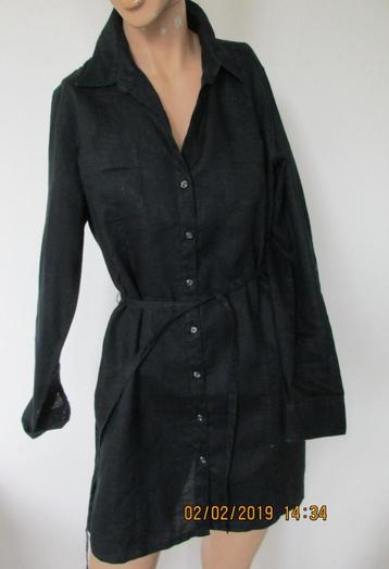 Tommy Hilfiger  linnen little black dress maat 36/38