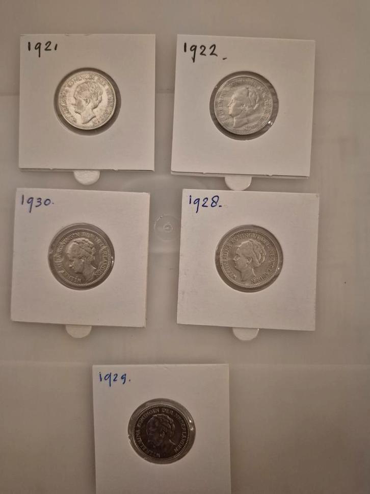 Zilveren Wilhelmina halve Guldens Set (1921-1930), Postzegels en Munten, Munten | Nederland, Setje, ½ gulden, Koningin Wilhelmina