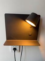 2x Wandlamp / Bedlamp met plank, Huis en Inrichting, Ophalen of Verzenden, Zo goed als nieuw, Metaal