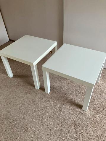 Witte bijzettafels - 55x55x45cm 2 stuks beschikbaar voor biedingen