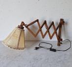 Vintage Harmonica Lamp – Schaarlamp, Gebruikt, Vintage, Hout, Ophalen