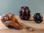 Boeddha Yogi man - Orang Malu 6 7 en 10 cm hout, Ophalen of Verzenden, Zo goed als nieuw