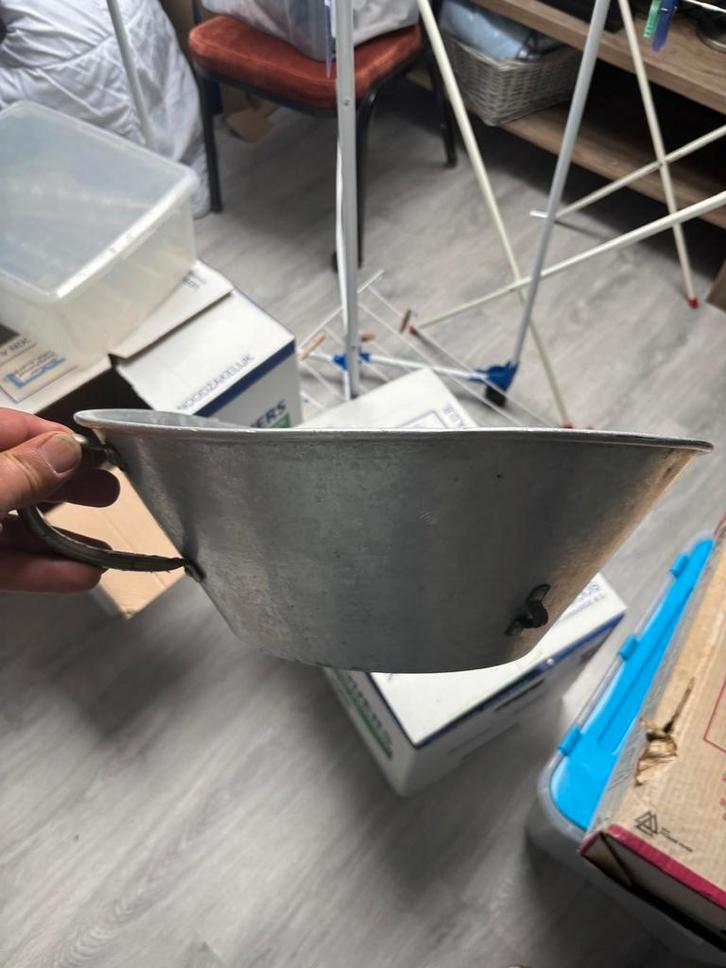 Grote metalen vergiet voor patat, Huis en Inrichting, Keuken | Keukenbenodigdheden, Gebruikt, Ophalen of Verzenden