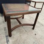 Vintage Salontafels – Hollywood Regency – Webbing & Glas, Huis en Inrichting, Tafels | Salontafels, Overige materialen, 50 tot 100 cm