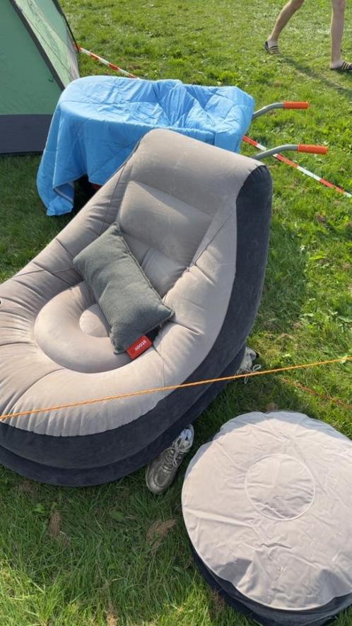 Intex - Opblaasstoel - Ultra Lounge met Poef - camping stoel, Caravans en Kamperen, Kampeermeubelen, Nieuw, Campingstoel, Ophalen