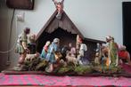 Kerstgroep met stal en figuren, Antiek en Kunst, Antiek | Religie, Ophalen