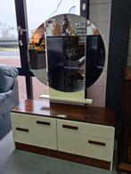Vintage jaren '60 kaptafel, klapspiegel, bergruimte, Huis en Inrichting, Tafels | Kaptafels, Ophalen, Gebruikt, 100 tot 150 cm