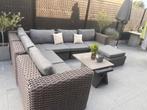 Rotan 3- wicker lounge tuin salon met nieuwe kussens, Ophalen, Gebruikt, Bank, Loungeset