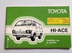 Origineel Instructieboekje Toyota Hi-Ace, Ophalen of Verzenden