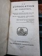 Antiek boek perkament 1813 consolation du chrétien Miekje's, Ophalen of Verzenden