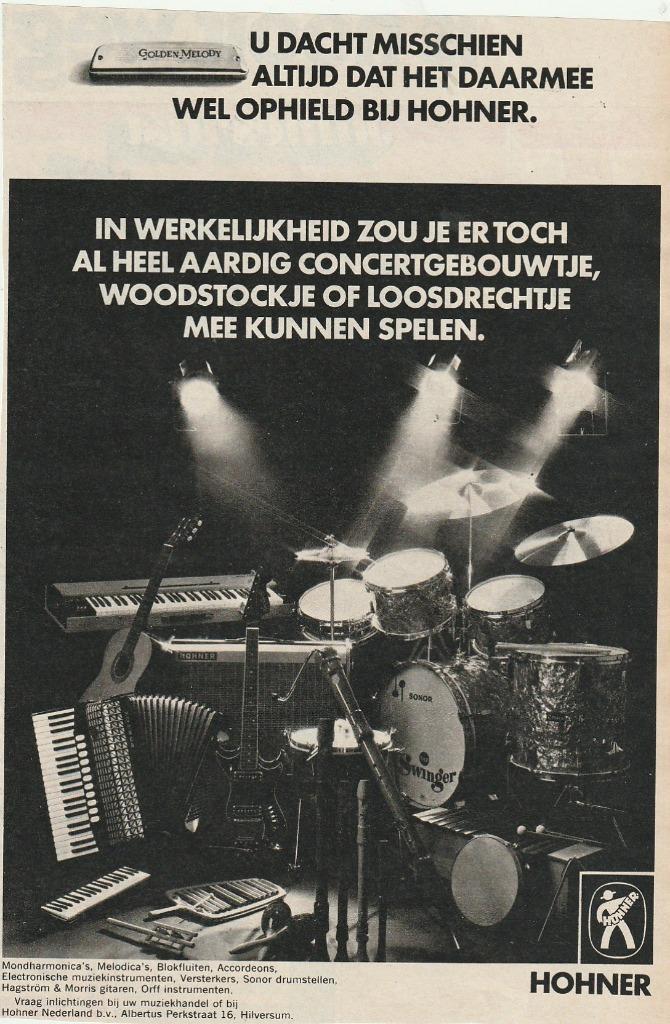Retro reclame 1974 Hohner muziekinstrumenten orgel, Verzamelen, Retro, Overige typen, Verzenden