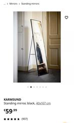 Spiegel ikea karmsund zwart, Ophalen, Minder dan 50 cm, Gebruikt, Minder dan 100 cm