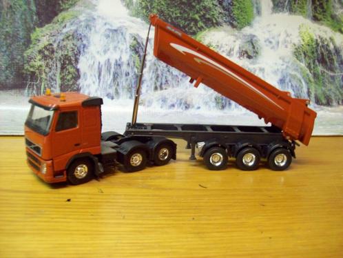 Tekno - Volvo FH 12 -  met 3 assige Meiller Kipper, Hobby en Vrije tijd, Modelauto's | 1:50, Zo goed als nieuw, Bus of Vrachtwagen