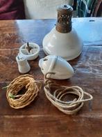 Antieke Franse hanglamp met katrolfunctie., Antiek en Kunst, Antiek | Lampen, Ophalen of Verzenden