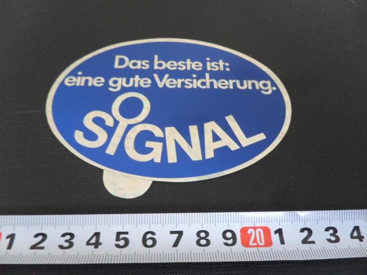 sticker Das beste ist: eine gute Vorsicherung  SIGNAL *, Verzamelen, Stickers, Zo goed als nieuw, Ophalen