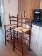 Scheeps lamp barkrukken vintage antiek bijna gratis, 2 krukken, Ophalen of Verzenden, Zo goed als nieuw, 60 tot 90 cm