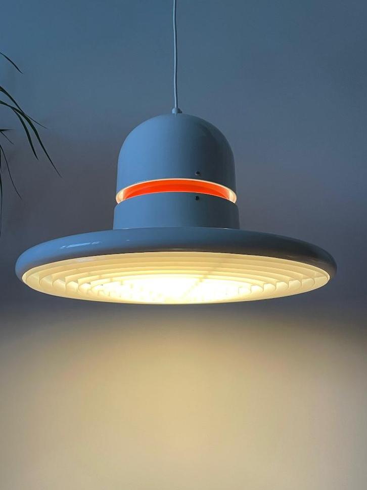 70s Space Age UFO Claesson Bringzen Zweeds plafondlamp, Huis en Inrichting, Lampen | Plafondlampen, Zo goed als nieuw, Kunststof