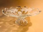 Peachtige glzen vschaal van transparayn en frosted glas, Ophalen of Verzenden, Zo goed als nieuw, Rond, Glas