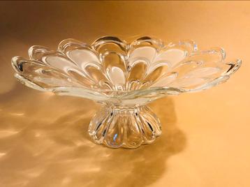Peachtige glzen vschaal van transparayn en frosted glas beschikbaar voor biedingen