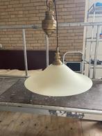 Antieke verstelbare plafondlamp, Huis en Inrichting, Lampen | Plafondlampen, Ophalen, Zo goed als nieuw, Glas