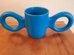 Domoor Beker Blauw Richard Hutten Gispen 2 oren mok plastic, Overige materialen, Gebruikt, Ophalen of Verzenden, Effen